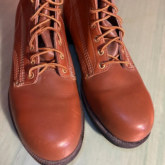 Vintage Mens Hytest Brown Leather Steel Toe Farm Chore Biker Boots Size 12 B main image 10